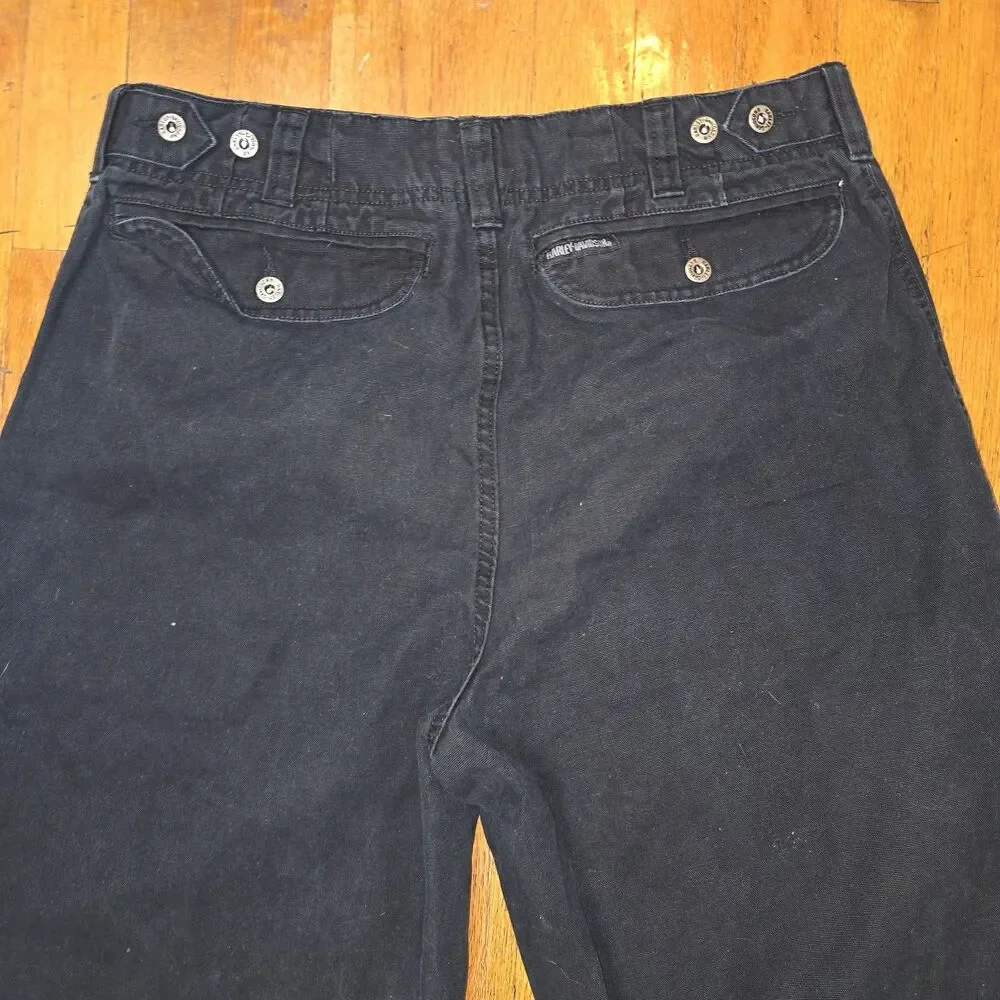 Harley Davidson Regular Straight Leg Size 32x31 Men Biker Missing Button
